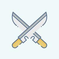 Icon Sword. related to Ninja symbol. doodle style. simple design editable. simple illustration vector