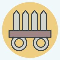 Icon Nekode. related to Ninja symbol. color mate style. simple design editable. simple illustration vector