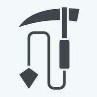 Icon Kusarigama. related to Ninja symbol. glyph style. simple design editable. simple illustration vector