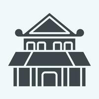 Icon Ninja House. related to Ninja symbol. glyph style. simple design editable. simple illustration vector