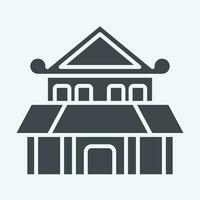 Icon Ninja House. related to Ninja symbol. glyph style. simple design editable. simple illustration vector