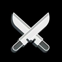 Icon Sword. related to Ninja symbol. glossy style. simple design editable. simple illustration vector