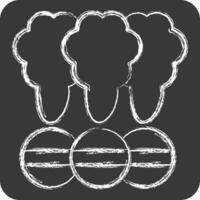 Icon Smoke Bomb. related to Ninja symbol. chalk Style. simple design editable. simple illustration vector