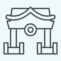 Icon Shrine. related to Ninja symbol. line style. simple design editable. simple illustration vector