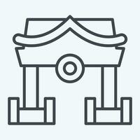 Icon Shrine. related to Ninja symbol. line style. simple design editable. simple illustration vector