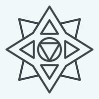 Icon Shuriken. related to Ninja symbol. line style. simple design editable. simple illustration vector