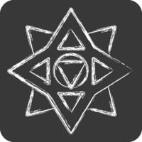 Icon Shuriken. related to Ninja symbol. chalk Style. simple design editable. simple illustration vector