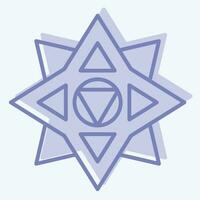Icon Shuriken. related to Ninja symbol. two tone style. simple design editable. simple illustration vector
