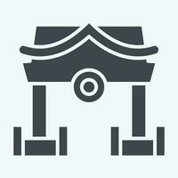 Icon Shrine. related to Ninja symbol. glyph style. simple design editable. simple illustration vector