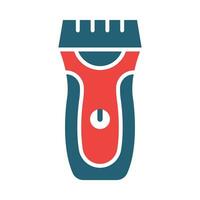 Electric Shaver Glyph Two Color Icon Design vector