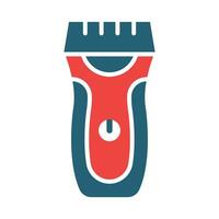 Electric Shaver Glyph Two Color Icon Design vector