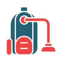 Vacuum Cleaner Glyph Two Color Icon Design vector