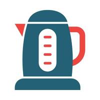 Kettle Glyph Two Color Icon Design vector