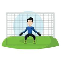 Isolated happy soccer player cartoon with a ball Vector illustration