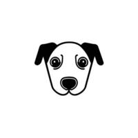 Dog head icon, dog face sign, dog face icon in line art, Vector graphics.