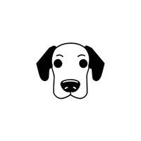 Dog head icon, dog face sign, dog face icon in line art, Vector graphics.