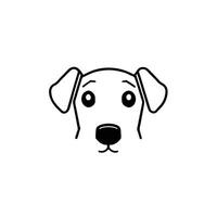 Dog head icon, dog face sign, dog face icon in line art, Vector graphics.