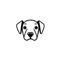 Dog head icon, dog face sign, dog face icon in line art, Vector graphics.