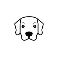 Dog head icon, dog face sign, dog face icon in line art, Vector graphics.