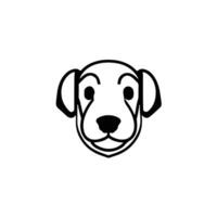 Dog head icon, dog face sign, dog face icon in line art, Vector graphics.