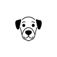 perro cabeza icono, perro cara firmar, perro cara icono en línea arte, vector gráficos.