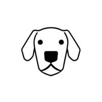 Dog head icon, dog face sign, dog face icon in line art, Vector graphics.