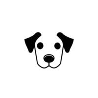 perro cabeza icono, perro cara firmar, perro cara icono en línea arte, vector gráficos.