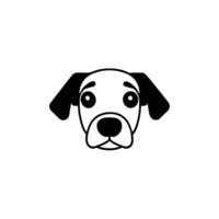 Dog head icon, dog face sign, dog face icon in line art, Vector graphics.