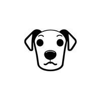 perro cabeza icono, perro cara firmar, perro cara icono en línea arte, vector gráficos.