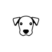 Dog head icon, dog face sign, dog face icon in line art, Vector graphics.