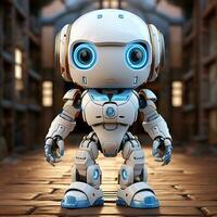 AI generated 3d cartoon robot of the future photo