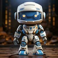 AI generated 3d cartoon robot of the future photo