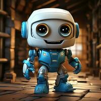 AI generated 3d cartoon robot of the future photo