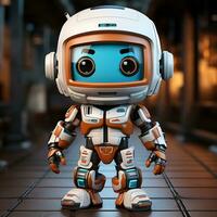 AI generated 3d cartoon robot of the future photo