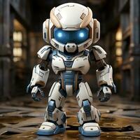 AI generated 3d cartoon robot of the future photo