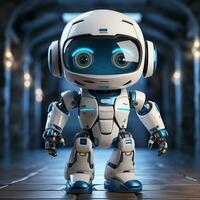 AI generated 3d cartoon robot of the future photo