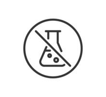 No chemical risk icon. Vector illustration design.