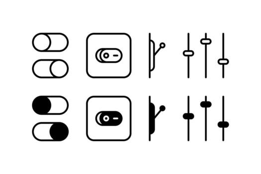 Switch button icon set. Vector illustration design.