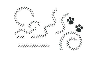 Dog tracks icon. Vector illustration set