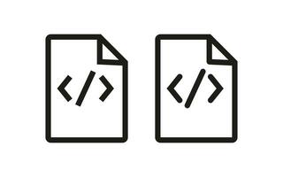 Computer programming script line icon. Vector illustration desing.