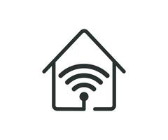 Smart home icon. Home connection illustration symbol. Sign smart house vector