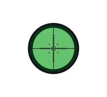 Weapon night sight icon. Sniper rifle optical scope  illustration symbol. Sign lens vector