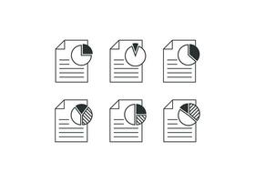 Bussines report icon set. Audit and analisis vector