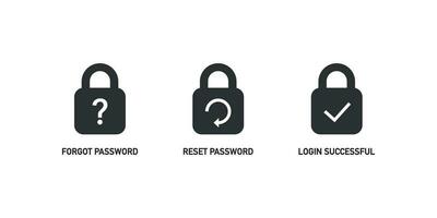 Password icon. Security app vector