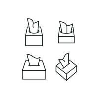 Tissue box icon. Paper napkins illustration symbol. Handkerchiefs vector