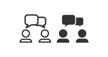 Communication icon. Chat illustration symbol. Sign conversation people vector