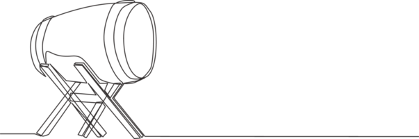 Ramadan kareem groet kaart, poster en banier ontwerp. single doorlopend lijn tekening van houten bedug, traditioneel telefoontje gebed van Indonesië. een lijn trek illustratie png