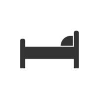 Bed icon. Hostel, hotel symbol. Sign hospital vector. vector