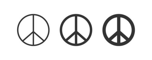 paz icono. hippie símbolo. firmar amor vector. vector