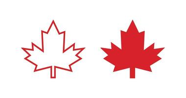 arce hoja icono. Canadá símbolo. firmar follaje vector. vector